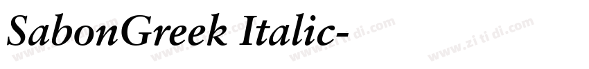 SabonGreek Italic字体转换